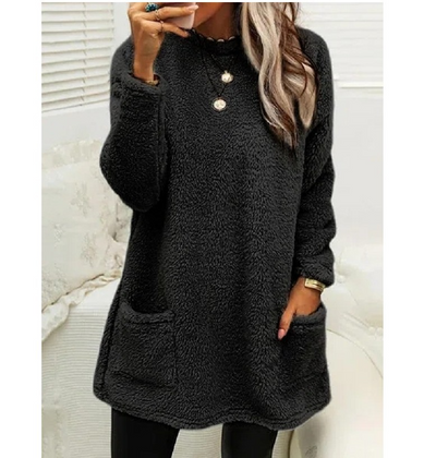 Lucy - Fleece Pullover Long Sweater