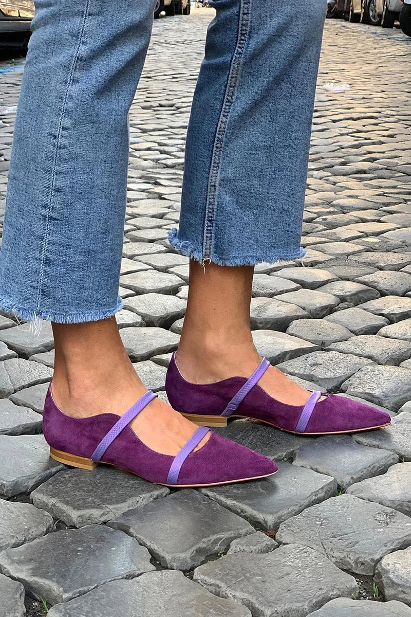 Purple Strap Flats | Flats