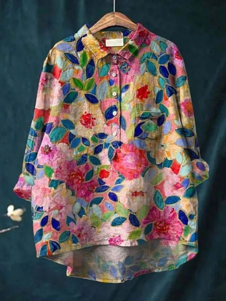 Lila - Elegant Floral Blouse