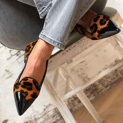 Refined Animal Print Ballet Flats
