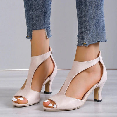 Moira – Zippered High Heeled Sandals
